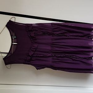 TORRID purple baby doll tank with connected tank. Sz 1.